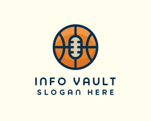 Basketball Sport Podcast Radio logo design