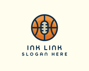 Basketball Sport Podcast Radio logo design