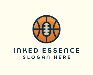 Basketball Sport Podcast Radio logo design