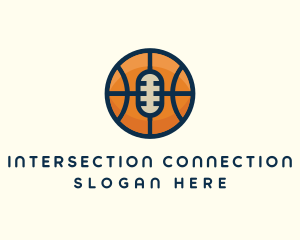 Basketball Sport Podcast Radio logo design