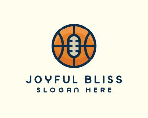 Basketball Sport Podcast Radio logo design