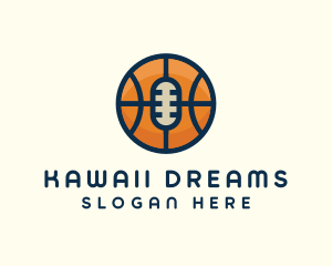 Basketball Sport Podcast Radio logo design