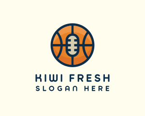 Basketball Sport Podcast Radio logo design