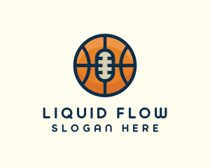 Basketball Sport Podcast Radio logo design