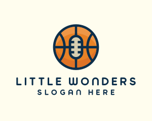 Basketball Sport Podcast Radio logo design