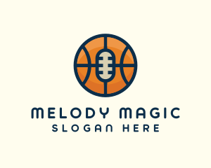 Basketball Sport Podcast Radio logo design