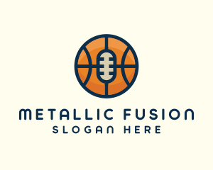 Basketball Sport Podcast Radio logo design