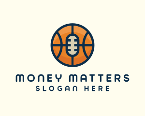 Basketball Sport Podcast Radio logo design