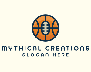 Basketball Sport Podcast Radio logo design