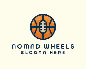 Basketball Sport Podcast Radio logo design