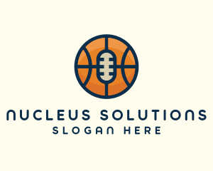 Basketball Sport Podcast Radio logo design