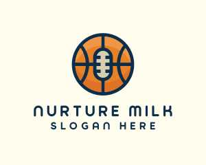 Basketball Sport Podcast Radio logo design