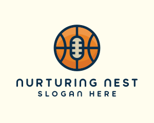 Basketball Sport Podcast Radio logo design