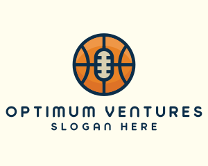 Basketball Sport Podcast Radio logo design