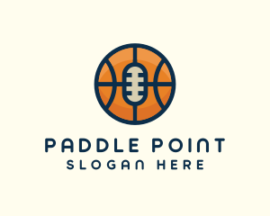 Basketball Sport Podcast Radio logo design