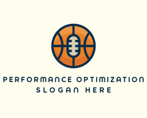 Basketball Sport Podcast Radio logo design