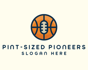 Basketball Sport Podcast Radio logo design