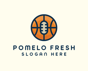 Basketball Sport Podcast Radio logo design