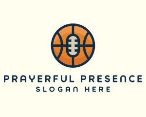 Basketball Sport Podcast Radio logo design