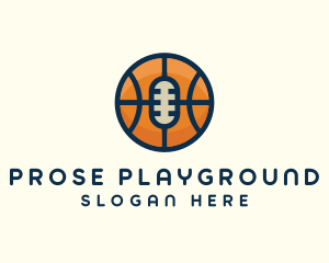 Basketball Sport Podcast Radio logo design