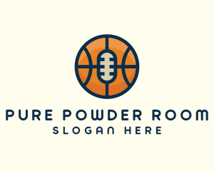 Basketball Sport Podcast Radio logo design