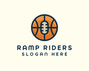 Basketball Sport Podcast Radio logo design