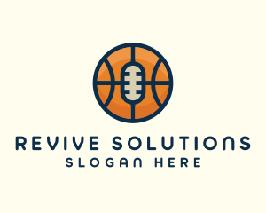 Basketball Sport Podcast Radio logo design