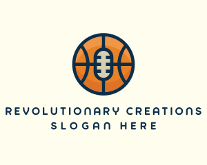 Basketball Sport Podcast Radio logo design