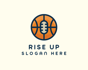 Basketball Sport Podcast Radio logo design