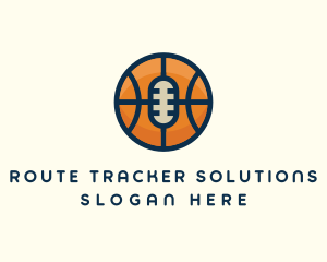 Basketball Sport Podcast Radio logo design