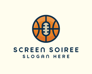 Basketball Sport Podcast Radio logo design