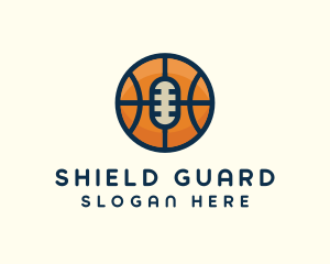 Basketball Sport Podcast Radio logo design