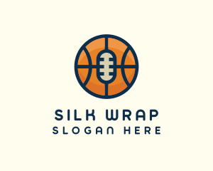 Basketball Sport Podcast Radio logo design