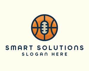 Basketball Sport Podcast Radio logo design