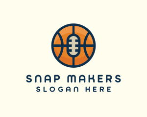 Basketball Sport Podcast Radio logo design