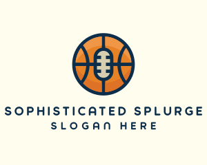 Basketball Sport Podcast Radio logo design