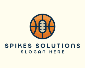 Basketball Sport Podcast Radio logo design