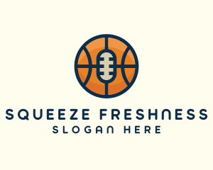 Basketball Sport Podcast Radio logo design