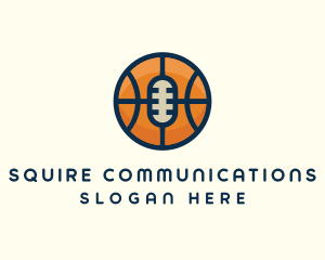 Basketball Sport Podcast Radio logo design