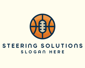 Basketball Sport Podcast Radio logo design