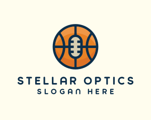 Basketball Sport Podcast Radio logo design