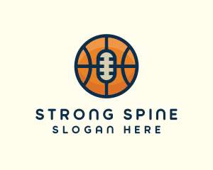 Basketball Sport Podcast Radio logo design