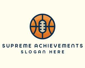 Basketball Sport Podcast Radio logo design