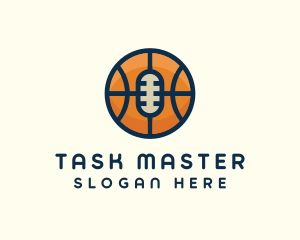 Basketball Sport Podcast Radio logo design