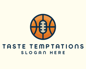 Basketball Sport Podcast Radio logo design