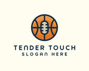 Basketball Sport Podcast Radio logo design