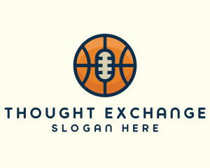 Basketball Sport Podcast Radio logo design