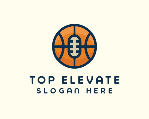 Basketball Sport Podcast Radio logo design