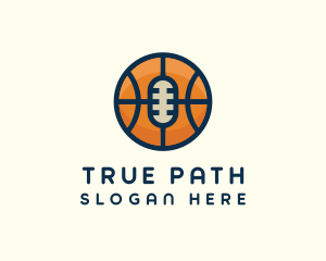 Basketball Sport Podcast Radio logo design