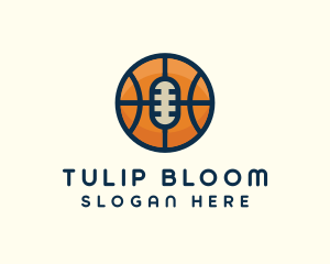 Basketball Sport Podcast Radio logo design